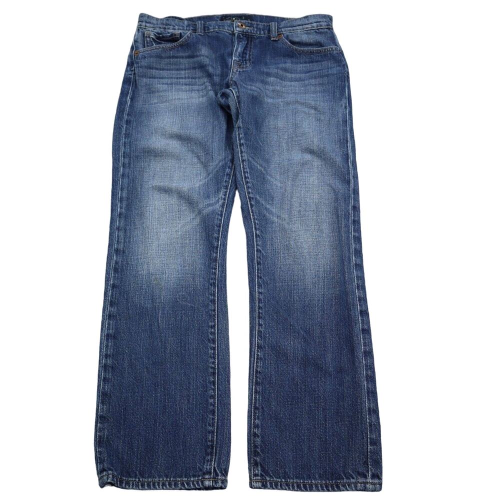 Lucky Brand Jeans Womens 4 Blue Denim Flat Front Sienna Weekender Crop Pants